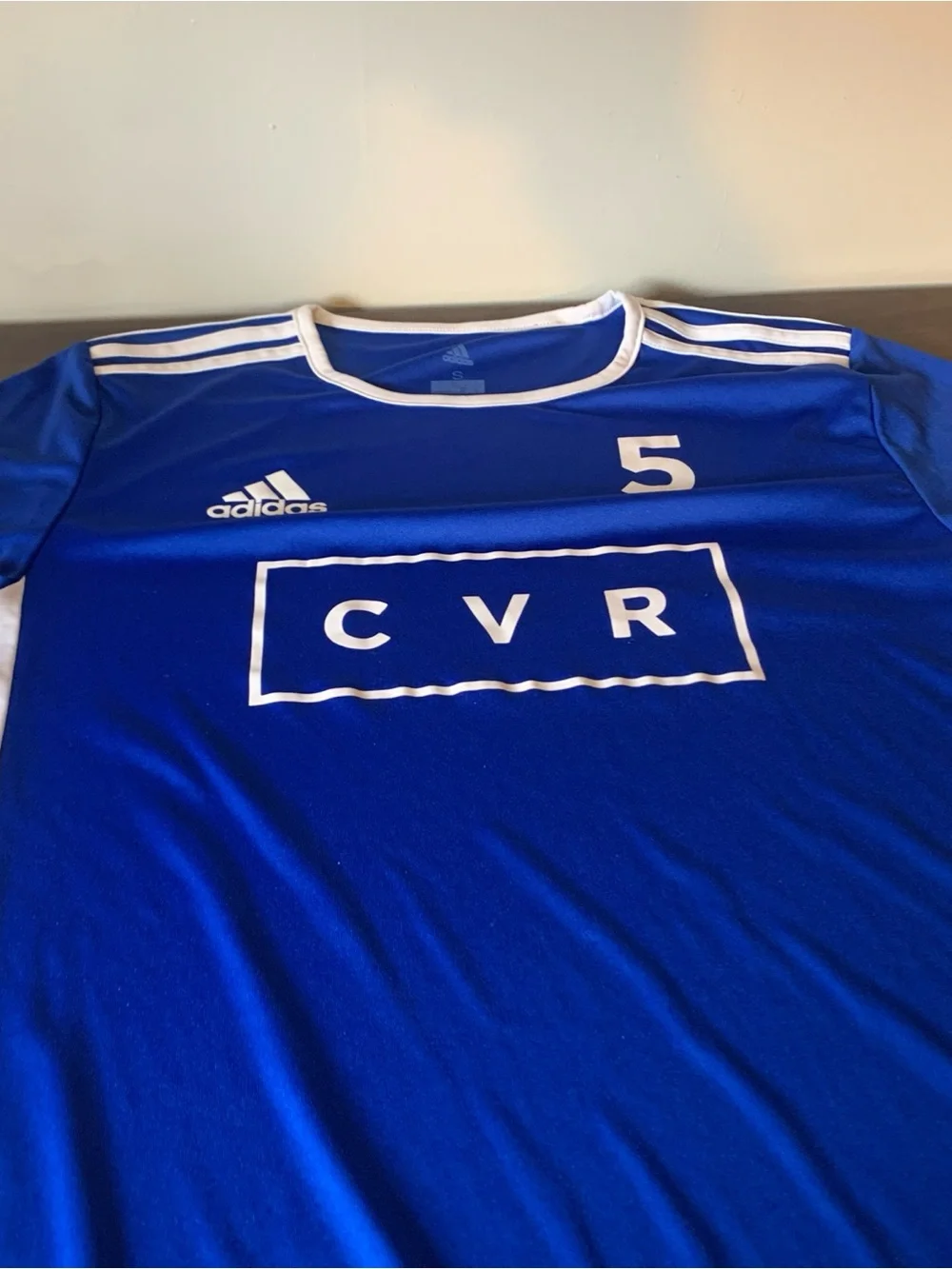Adidas Kids Blue CVR Soccer Jersey - Number 5